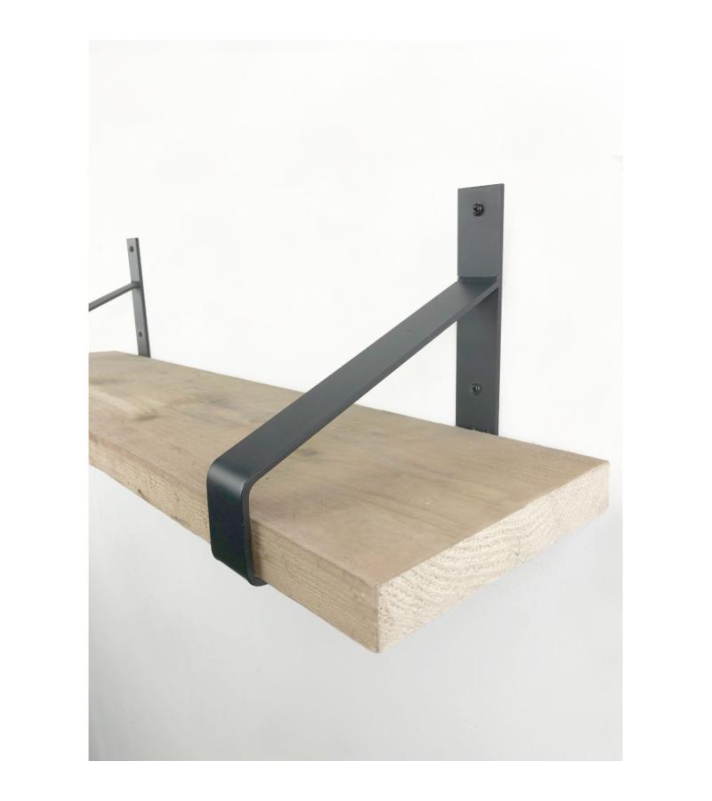 Steigerhout wandplank gebruikt 50 x 20 cm inclusief plankdragers