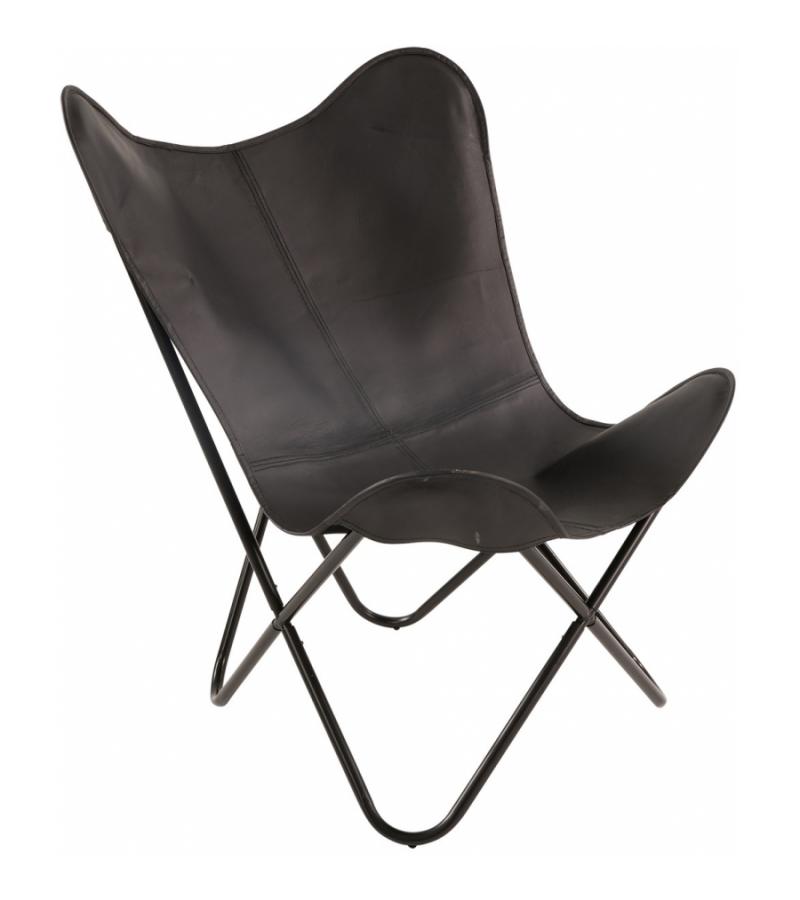 Express Buffalo Vlinderstoel zwart 75x75x87 cm