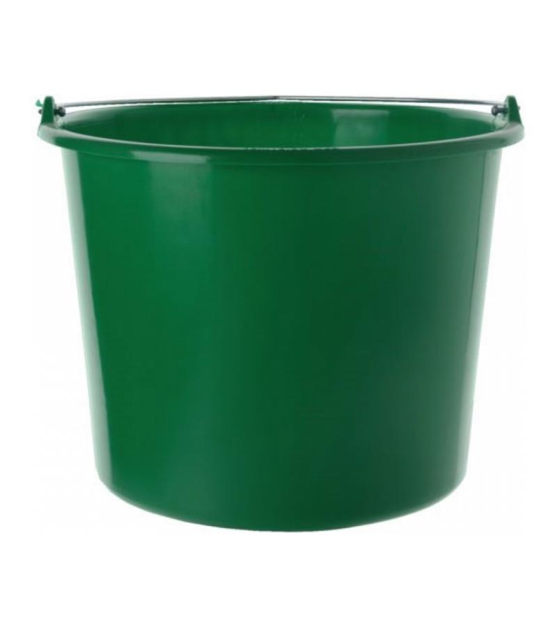 Kunststof emmer met beugel groen 12 liter