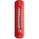Metalen thermometer 19 cm rood voor gebruik binnen en buiten