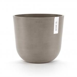 Ecopots Oslo met waterreservoir kunststof bloempot Taupe Ø 23,4 cm