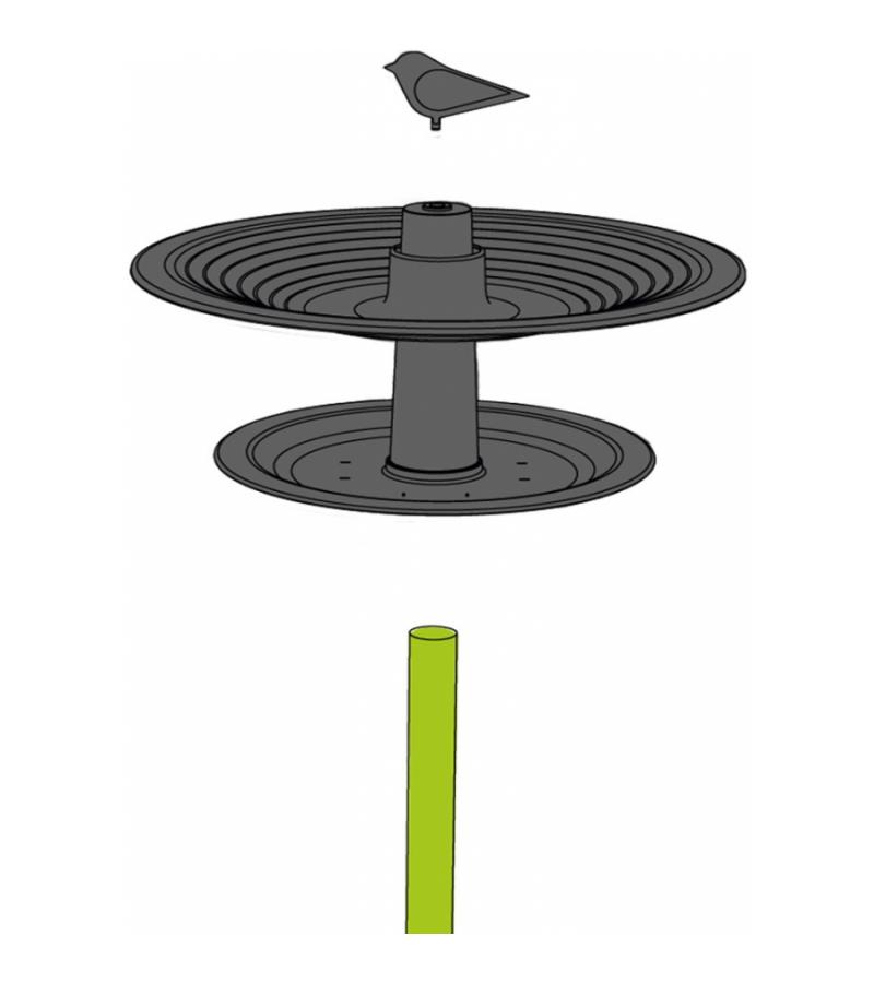Finch Vogelbad ø 32 cm - taupe