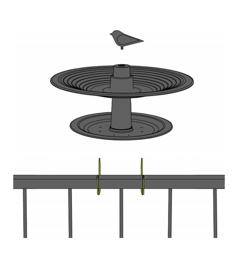 Finch Vogelbad ø 32 cm - taupe