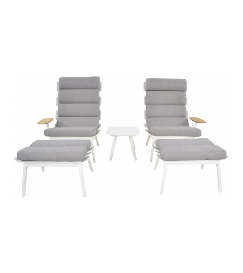 Ventus White witte duo loungeset - 2 persoons