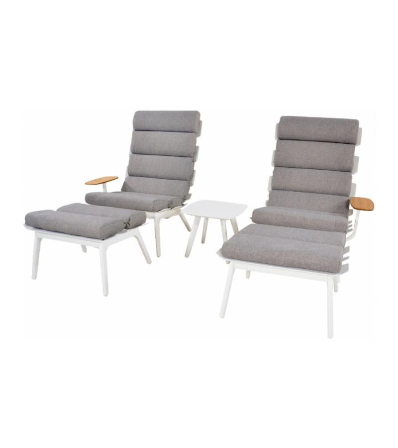 Ventus White witte duo loungeset - 2 persoons