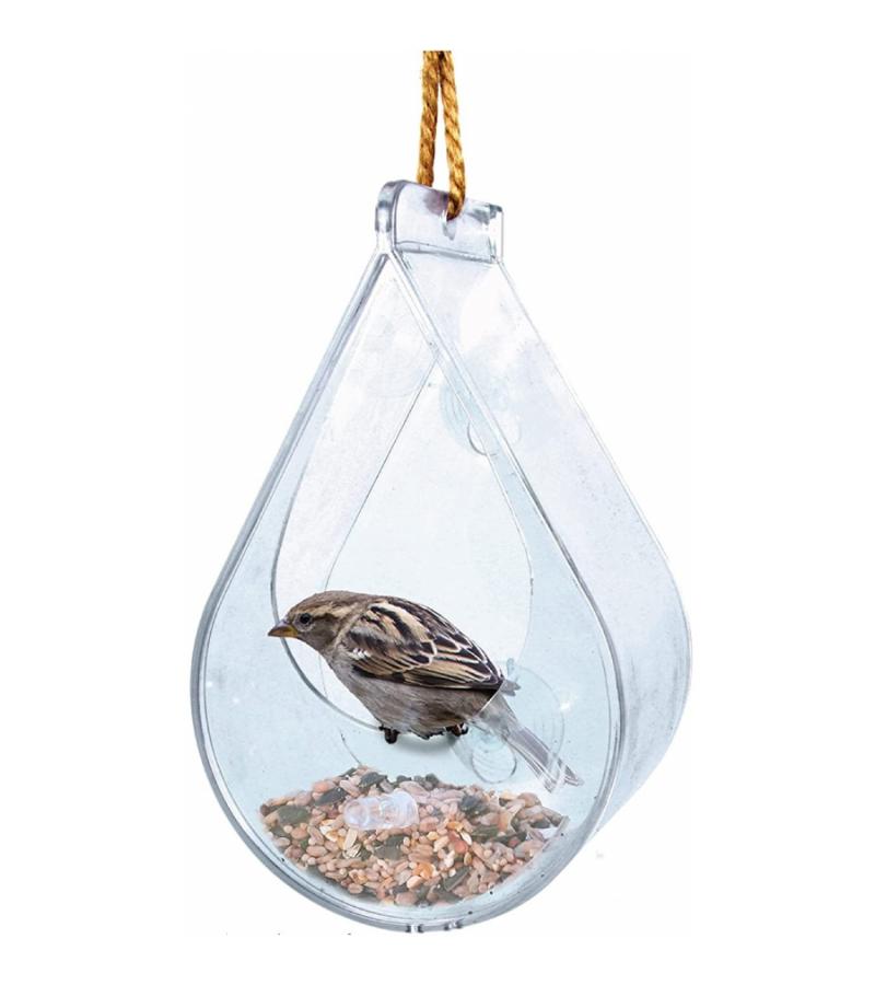Vogelvoederhuis druppelvorm - perspex