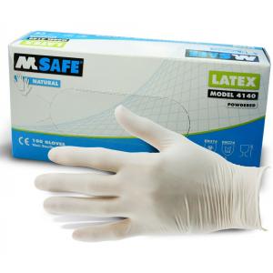 M-Safe Handschoenen Gepoederd Latex Large Transparant 100 Stuks