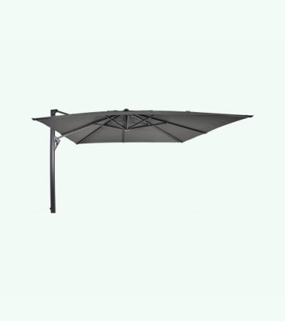Taurus Zweefparasol grijs 400x300 cm rechthoekige parasol