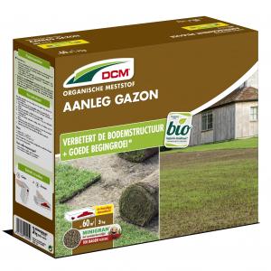 Afbeelding DCM aanleg gazonorganische meststof 3 kg door Tuinexpress.nl