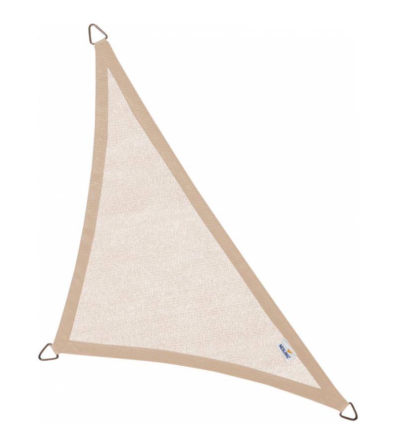 Nesling Coolfit schaduwdoek driehoek 90 graden zand 5 x 5 x 7.1 meter
