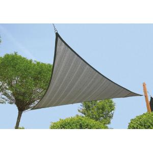 Express schaduwdoek wind doorlatend zilvergrijs 5.5 x 5.5 meter