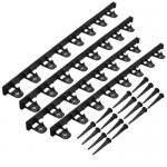 Flexibele borderrand met grondpennen H 4,5 cm x 1 m - set van 4