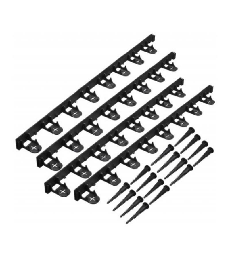 Flexibele borderrand met grondpennen H 4,5 cm x 1 m - set van 4