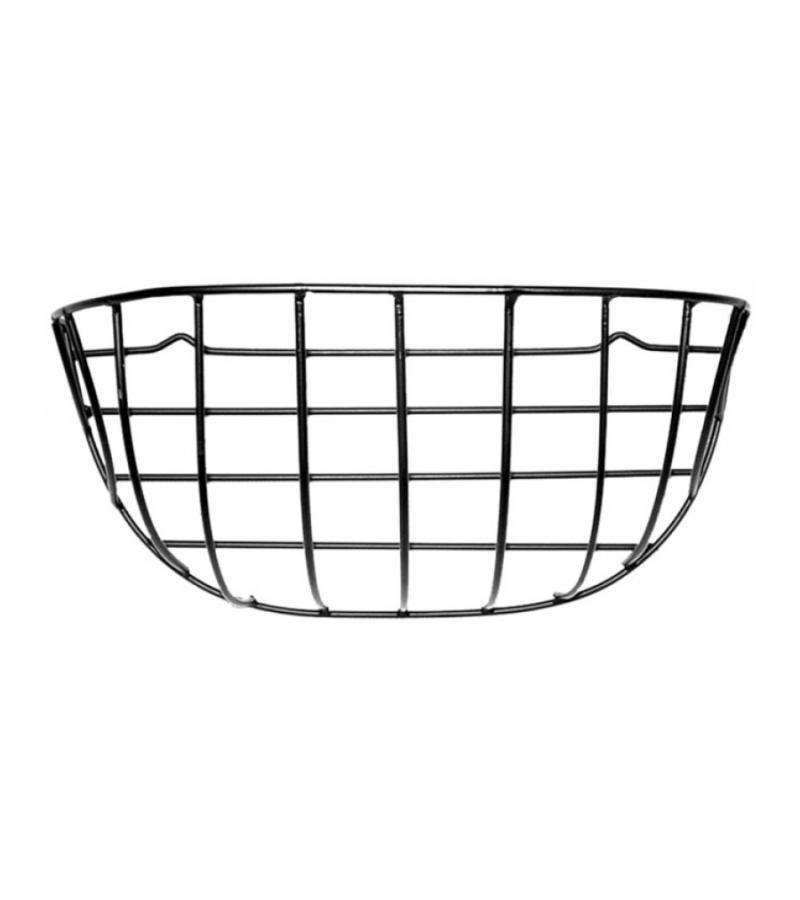 Hanging basket hooirek muurmodel zwart metaal - M