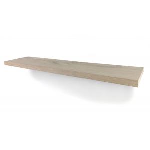 Rustiek eiken zwevende wandplank 25mm massief recht 80 x 19 cm