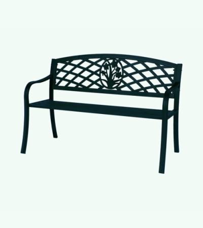 Express Richmond 2-zits metalen tuinbank zwart