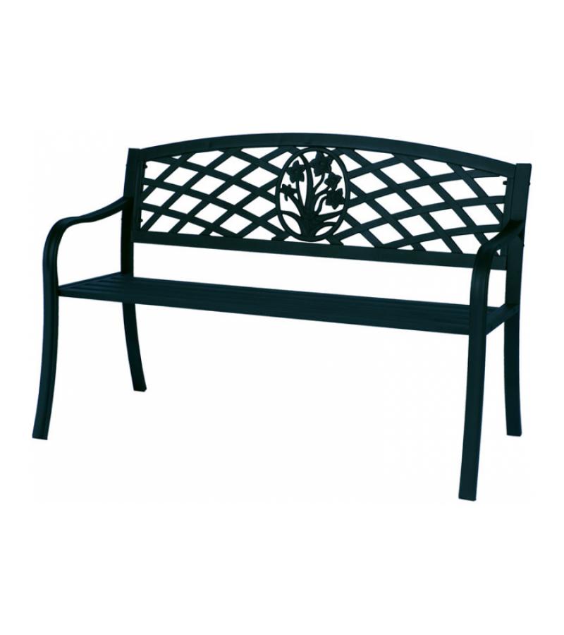 Express Richmond 2-zits metalen tuinbank zwart