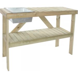 Express oppottafel met zinken bak 122x46x52 cm