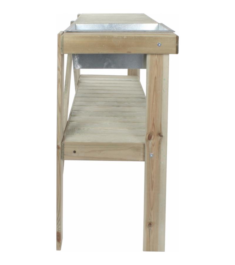 Express oppottafel met zinken bak 122x46x52 cm