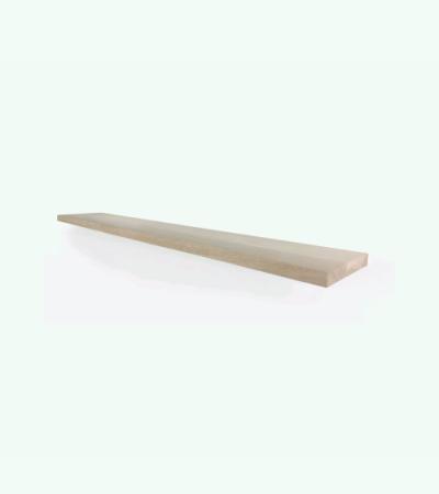 Zwevende wandplank eiken recht 120 x 20 cm - 25 mm