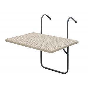 Balkontafel Metaal Wicker Antraciet Wicker 60 cm