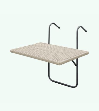 Balkontafel - Metaal Wicker - Antraciet Wicker 60  cm