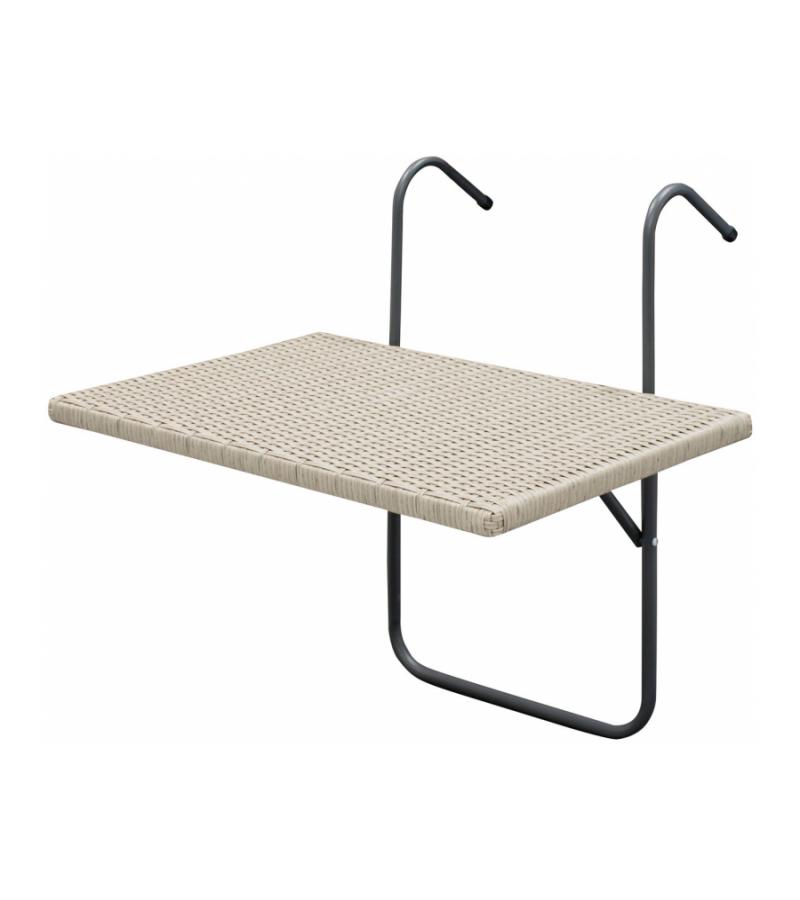 Balkontafel - Metaal Wicker - Antraciet Wicker 60  cm