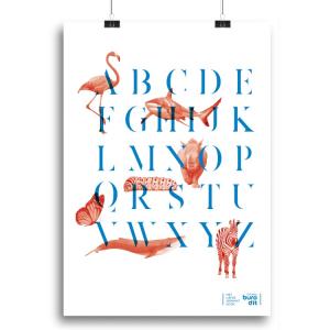 Poster kinderkamer alfabet A3