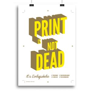 Poster leuke quote A3 print geel