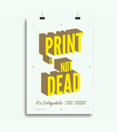 Poster leuke quote A3 print geel