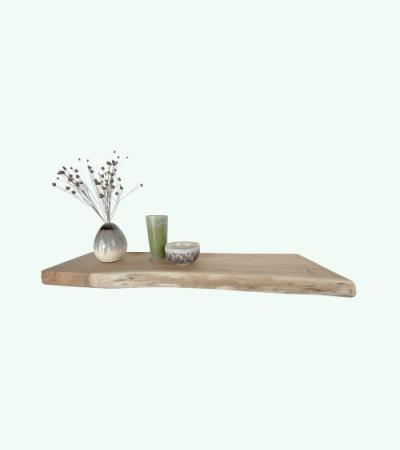 Zwevende wandplank acacia boomstam 100 x 20 cm