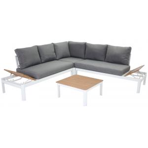 Lotus loungehoekset aluminium wit