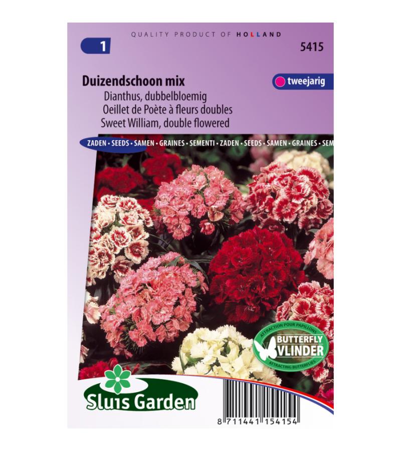Dianthus dubbelbloemig bloemzaden - Duizendschoon Mix