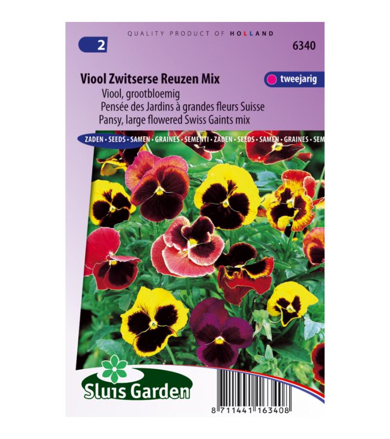 Grootbloemige viool bloemzaden – Viool Zwitserse reuzen mix