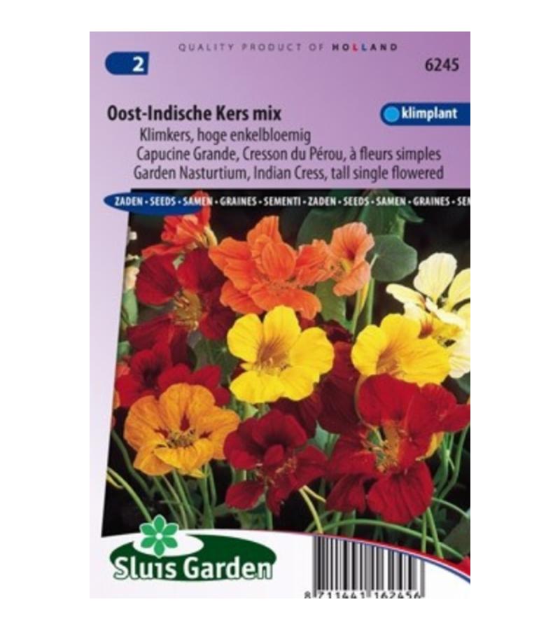 Hoge enkelbloemige klimkers bloemzaden &ndash; Oost-Indische kers mix
