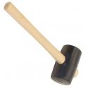 Rubber hamer zacht 1200 gram met houten steel