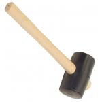 Rubber hamer zacht 1200 gram met houten steel