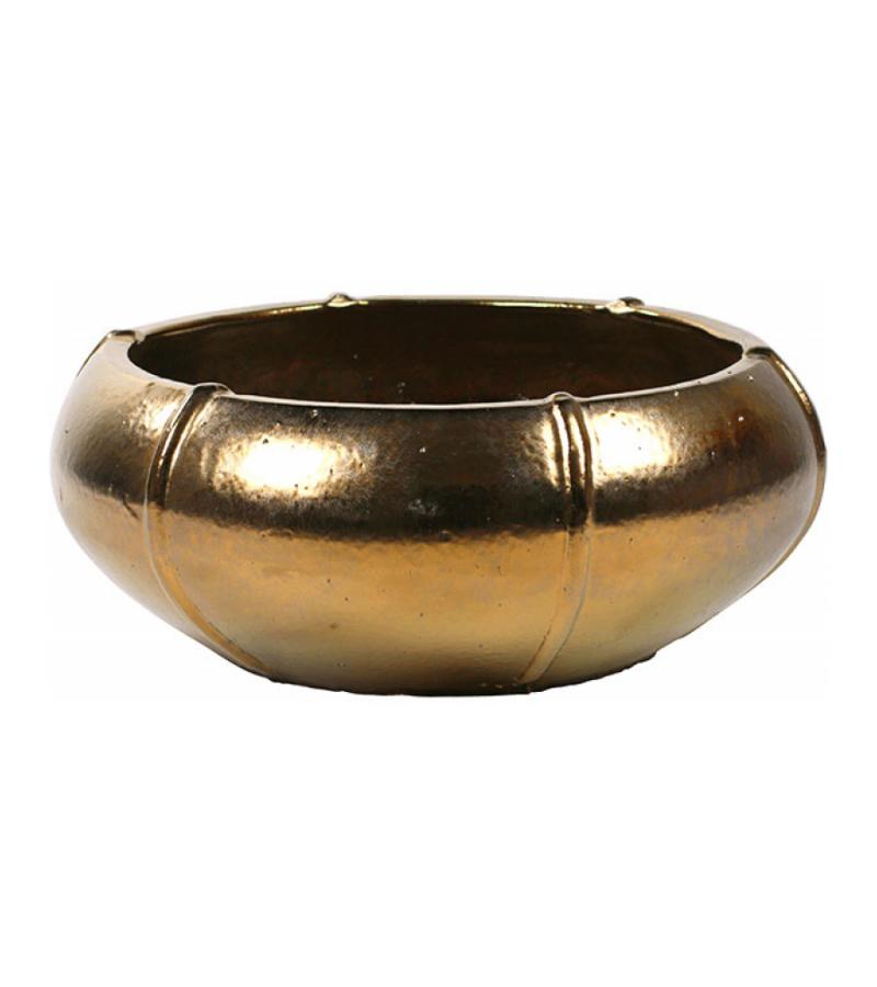 Moda bowl bloempot 55x55x22 cm goud