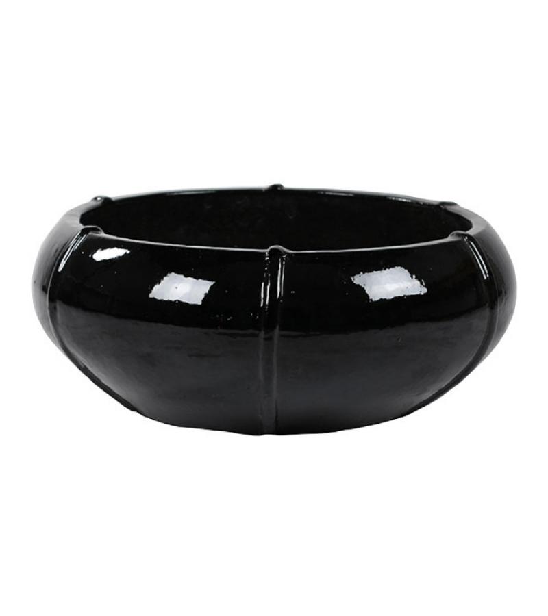 Moda bowl bloempot 55x55x22 cm zwart