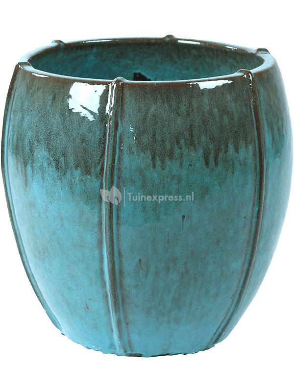 Honderd jaar stuiten op een Ter Steege Moda pot bloempot 55x55x55 cm blauw | Tuinexpress.nl