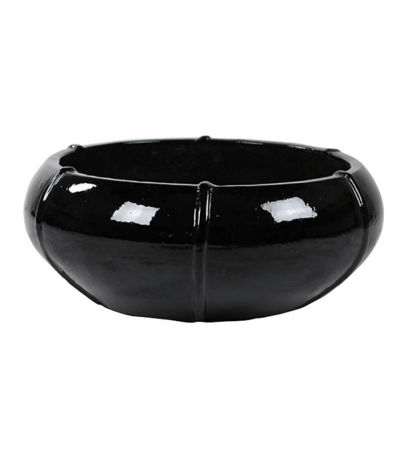 Moda bowl bloempot 76x76x29 cm zwart