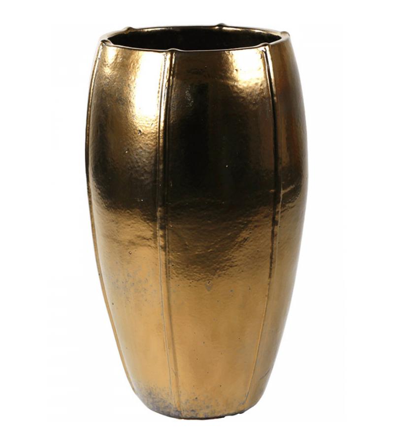 Moda pot high bloempot 43x43x74 cm goud