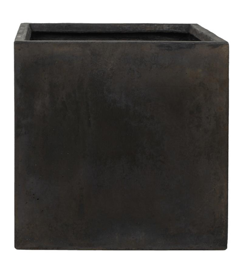 Ter Steege Static Cube vierkante plantenbak 54x54x54 cm zwart