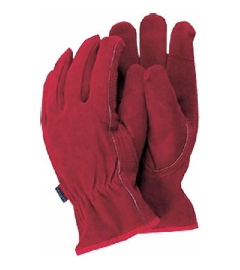 Premium leather werkhandschoenen rood