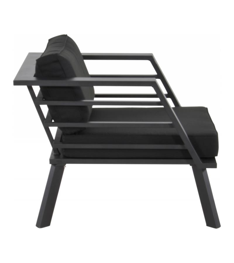 Regatta loungestoel aluminium zwart