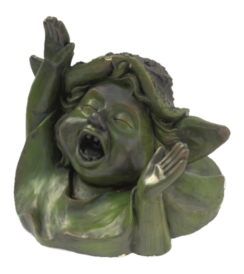 Aardmannetje gillend spuitfiguur