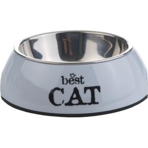 Afbeelding Best Cat melamine eetbak - Grijs door Tuinexpress.nl