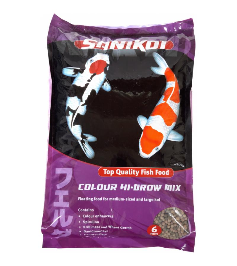 SaniKoi Colour hi-grow mix visvoer 6mm - 10 liter