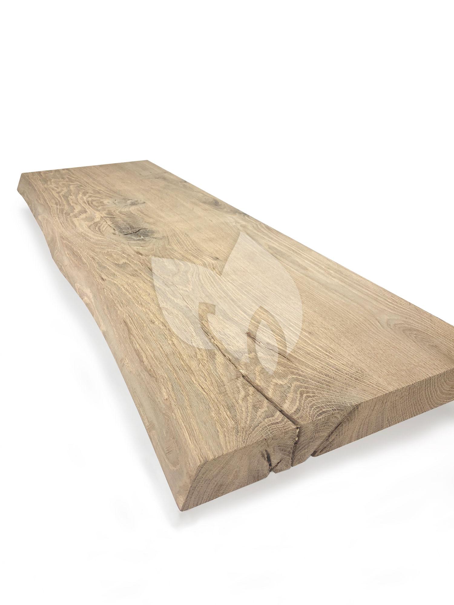 Dader Druif rundvlees Wood Brothers Oud eiken plank massief boomstam 120 x 30 cm | Tuinexpress.nl