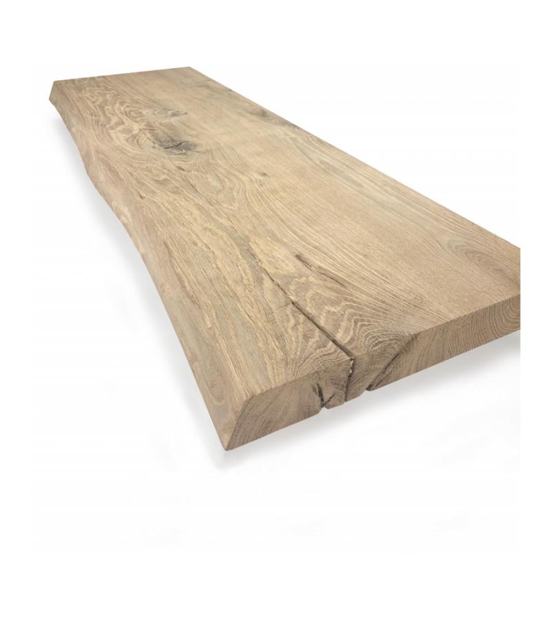 Oud eiken plank massief boomstam 120 x 30 cm
